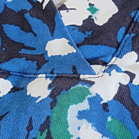 100% Cotton Floral V-neck Career Top L - Picture 3 of 7